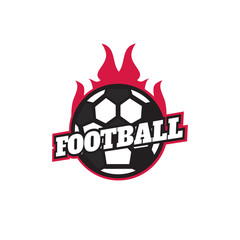 Football badge logo template design, soccer team vector