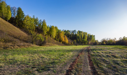 A dirt road in countryside