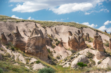 Stone formations in Cappadocia, Turkey