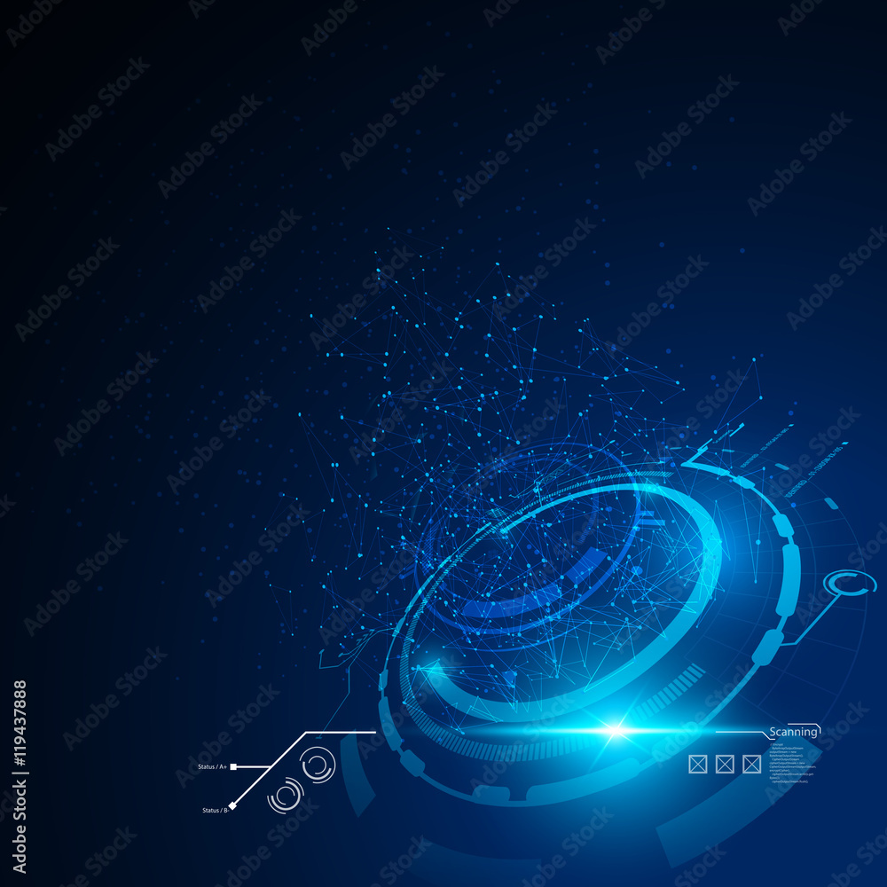 Poster abstract tech sci fi design innovation concept background