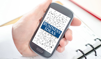 Business ideas concept on a smartphone