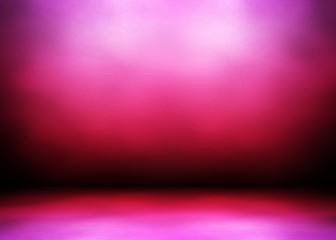 pink painting with interior background