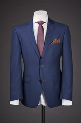 men business suit on grey background