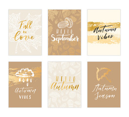 Autumn card collection.