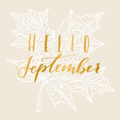Hello september card.