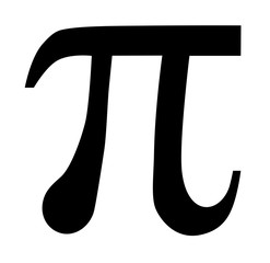 Pi symbol vector icon. - obrazy, fototapety, plakaty