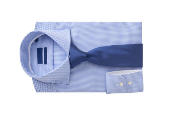 men shirt clothing with tie isolated on white