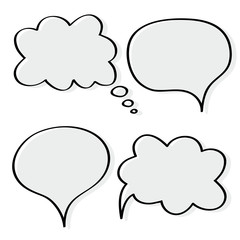 speech baubles with doodle design