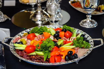 cold snack on a plate