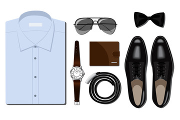set of men's accessories