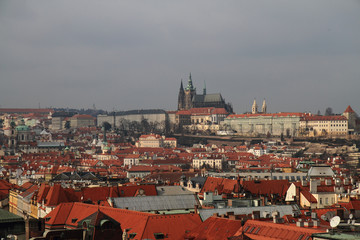 Naklejka na ściany i meble Prague castle from town hall