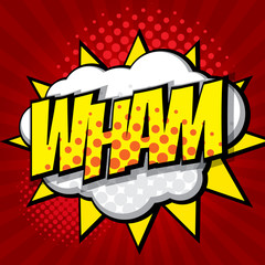 wham pop art, comic book background