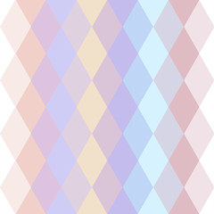 Fototapeta premium Abstract hipsters seamless pattern with bright pastel colored rhombus. Geometric background. Vector