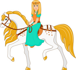 princess riding on a horse
