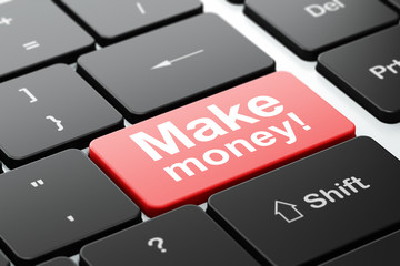 Finance concept: Make Money! on computer keyboard background