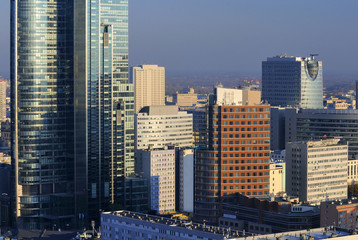 Fototapeta na wymiar Panorama nowoczesnej Warszawy