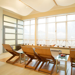 Space for relaxation in luxury beauty center