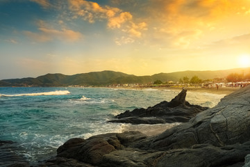 Sunset landscape in Greece