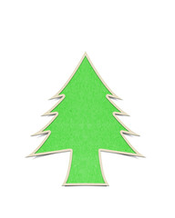 Fototapeta premium Christmas tree recycled paper craft background