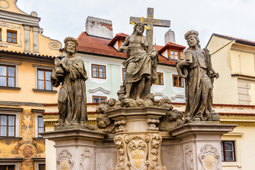 Obraz premium Statue on Charles Bridge (Karluv most, 1357). Prague, Czech Rep.