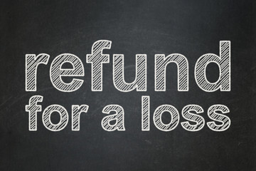 Fototapeta na wymiar Insurance concept: Refund For A Loss on chalkboard background