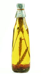 Olive Oil with Stems of Cereals