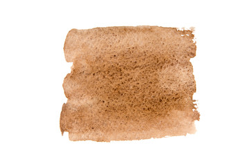 Brown paint strokes on paper