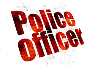 Law concept: Police Officer on Digital background