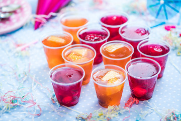 colorful healthy fruit jelly