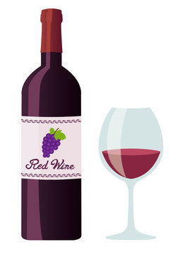 赤ワインとワイングラス