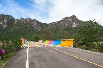 Colourful Cement bridge to sam roi yod national park.