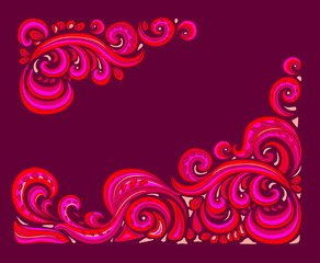 Tracery pattern. Ethnic colorful harmonious doodle texture. Indifferent discreet. Curved doodling Vector.