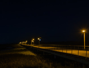 Seebrücke St. Peter-Ording bei Nacht