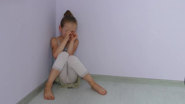 Screaming girl. Angry child