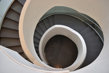 spiral staircase, top view