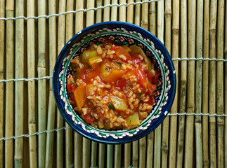 Turkish appetizer of tomato