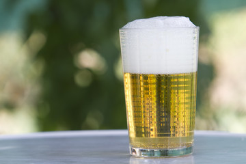 Beer with foam