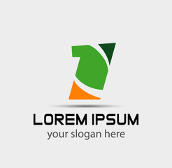 Number logo design.Number one logo
