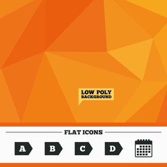 Energy efficiency class icons.