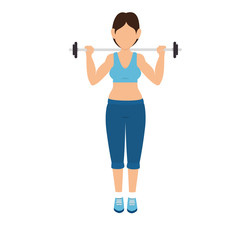 girl lifting weights exercise