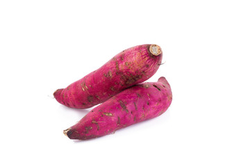 Sweet potato on the white background