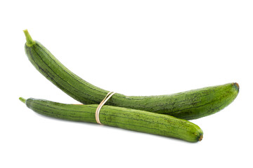 Snake gourd on white background