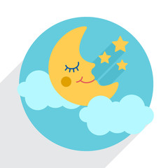 Moon and Star Vector Illustration
