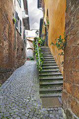 Little street in Orvieto, Italy, Toscana