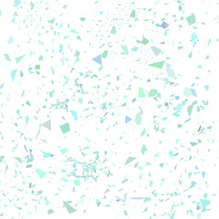 Azure Confetti Isolated on White Background. Set of Particles.