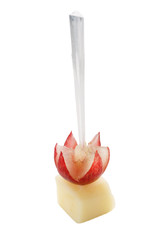 Delicious buffet,  settee on  white background