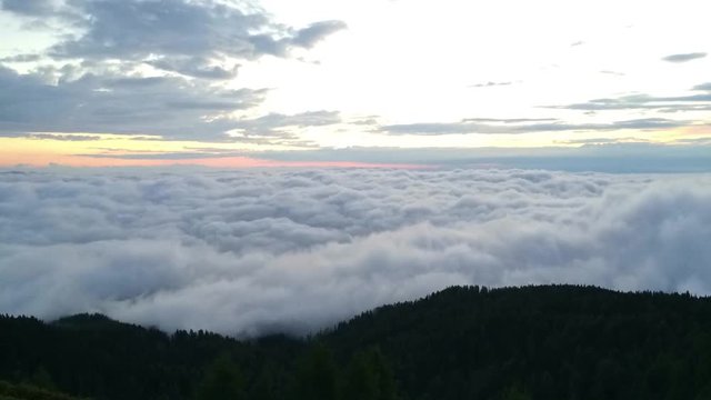 Amazing morning in Gerlitzen Apls in Austria.Inverse weather.