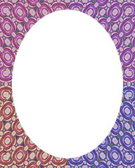 Circle Frame Background with Colored Decorated Borders