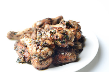 fried wings on a white background