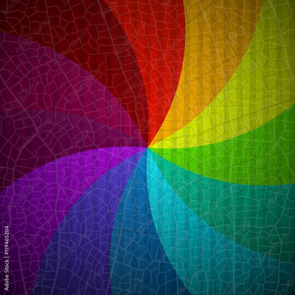 Poster retro rainbow spiral background. vector abstract colorful pattern.